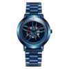 SANDA 1009 Blue SANDA 1009 Quartz Rotating Wheel Dial Analog Business Casual Watch for Men
