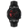 SANDA 1040 Black SANDA 1040 Quartz Analog Wheel Dial Leather Strap Watch for Men