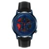 SANDA 1040 Blue SANDA 1040 Quartz Analog Wheel Dial Leather Strap Watch for Men