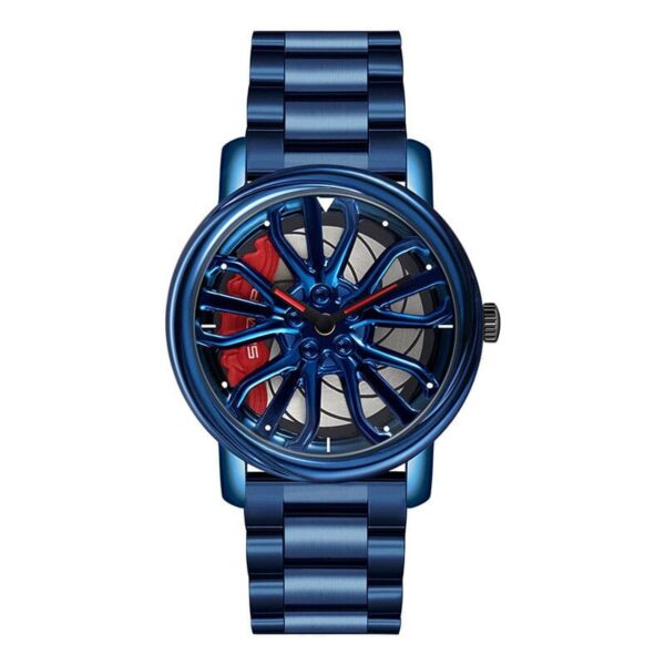 SANDA 1057 Blue SANDA 1057 Fashion Creative Rotating Wheel Dial Casual Men's Watch