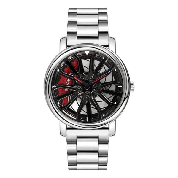 SANDA 1057 Silver SANDA 1057 Fashion Creative Rotating Wheel Dial Casual Men's Watch