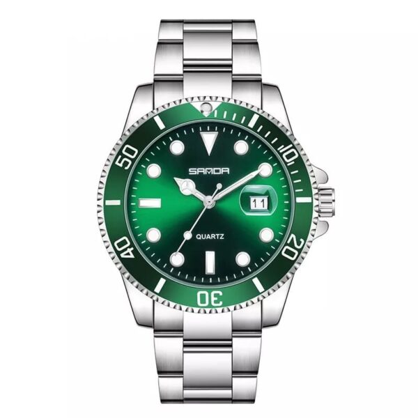 SANDA 1099 Green SANDA 1099 Quartz Analog Casual Business Stainless Steel Watch for Men