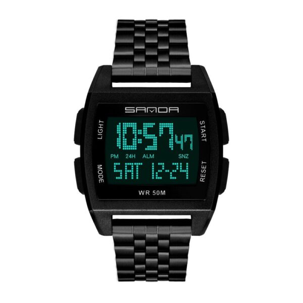 SANDA 2002 Digital Square Dial Sport Water Proof Watch for Men