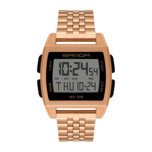 SANDA 2002 Digital Square Dial Sport Water Proof Watch for Men