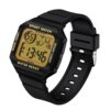 SANDA 2129 Gold SANDA 2129 Digital Square Sports Casual Water Proof Watch for Men