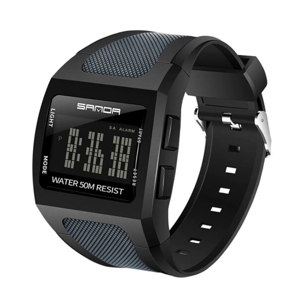 SANDA 222 Black SANDA 222 Digital LED Sport 5 ATM Water Proof Men's Watch