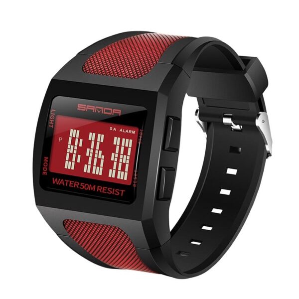 SANDA 222 Red SANDA 222 Digital LED Sport 5 ATM Water Proof Men's Watch