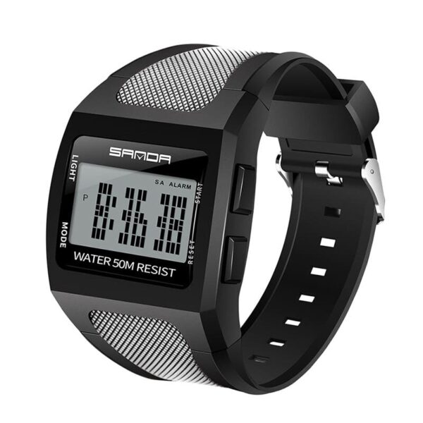 SANDA 222 White SANDA 222 Digital LED Sport 5 ATM Water Proof Men's Watch