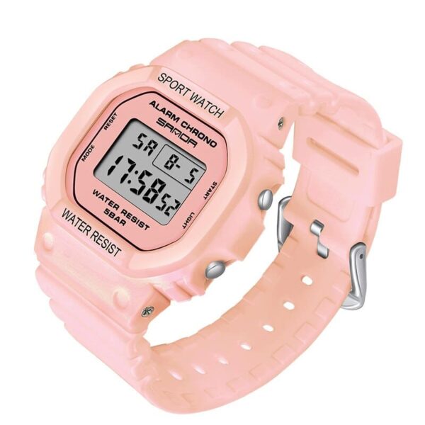 SANDA 293 Pink SANDA 293 Digital Sport Fashion Water Proof Watch for Women