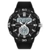 SANDA 3087 Black White SANDA 3087 Analog Quartz Digital Dual Time Sports Military Water Proof Men's Watch