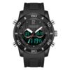 SANDA 3106 Black SANDA 3106 Digital Quartz Analog Dual Time Casual Sports Water Proof Watch for Men