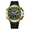 SANDA 3112 Black Gold SANDA 3112 Quartz Analog Dual Time Digital Casual 5 ATM Water Proof Men's Watch
