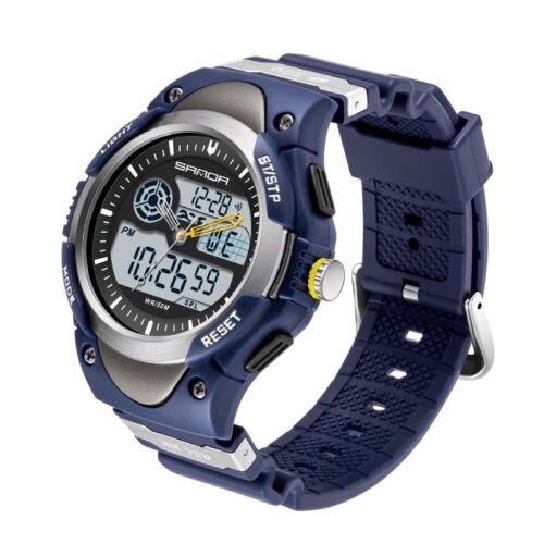 SANDA 3117 blue SANDA 3117 Analog Quartz Digital Dual Time Casual Water Proof Men's Watch Sale