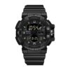 SANDA 3129 Black SANDA 3129 Casual Sport Dual Time Analog Quartz Digital Water Proof Watch for Men