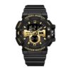 SANDA 3129 Black Gold SANDA 3129 Casual Sport Dual Time Analog Quartz Digital Water Proof Watch for Men