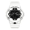 SANDA 3130 White SANDA 3130 Quartz Dual Time Analog Digital Sport Casual Water Proof Men's Watch