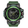 SANDA 3132 Army Green SANDA 3132 Quartz Analog Digital Dual Time Casual Sport Military Water Proof Men's Watch