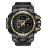 SANDA 3132 Black Gold SANDA 3132 Quartz Analog Digital Dual Time Casual Sport Military Water Proof Men's Watch