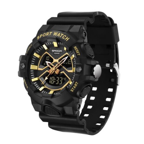 SANDA 3150 Quartz Analog Digital Dual Time Casual Sport Military Water Proof Men's Watch
