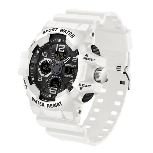 SANDA 3168 Quartz Analog Dual Time Digital Sports Running Casual Water Proof Men's Watch