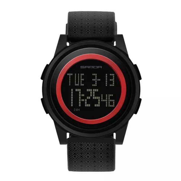 SANDA 337 Black Red SANDA 337 Digital Sports Running Men's Watch