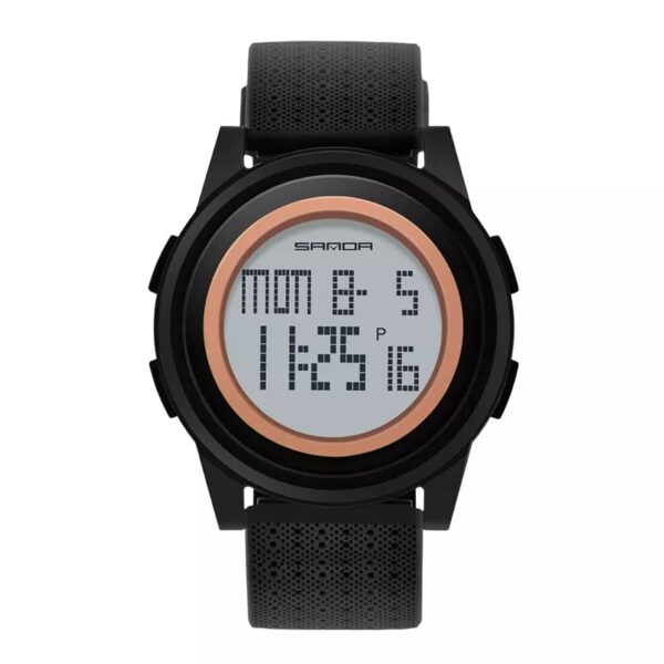 SANDA 337 Black Rose Gold SANDA 337 Digital Sports Running Men's Watch