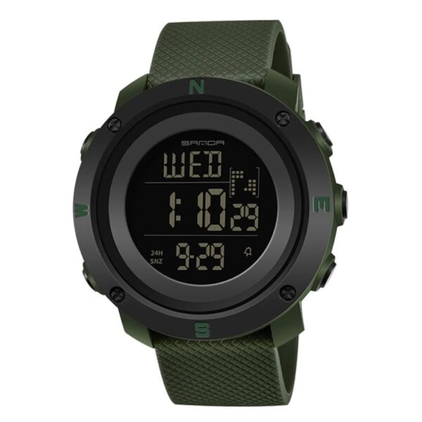 SANDA 361 Digital Sports Casual Fashion Resin Strap Men's Watch