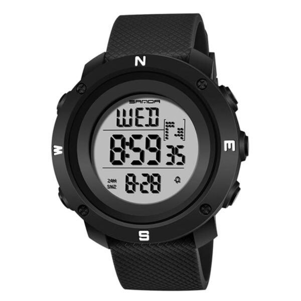 SANDA 361 Digital Sports Casual Fashion Resin Strap Men's Watch