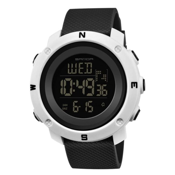 SANDA 361 Digital Sports Casual Fashion Resin Strap Men's Watch