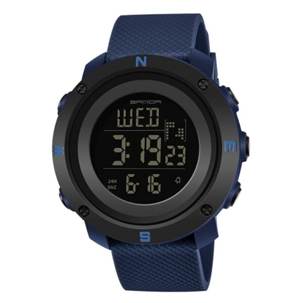 SANDA 361 Digital Sports Casual Fashion Resin Strap Men's Watch