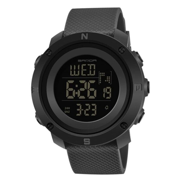 SANDA 361 Digital Sports Casual Fashion Resin Strap Men's Watch