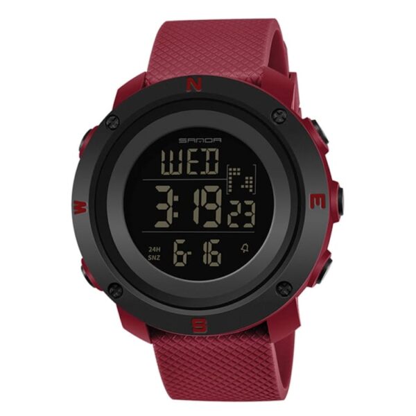 SANDA 361 Digital Sports Casual Fashion Resin Strap Men's Watch