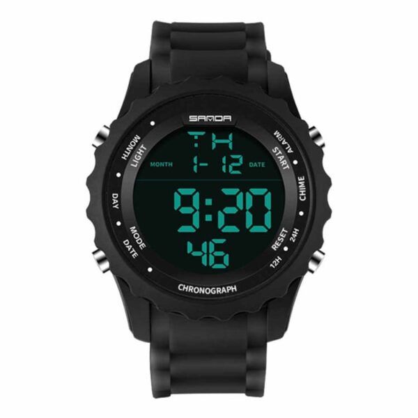 SANDA 369 Black SANDA 369 Digital Sports Running Military Casual Watch for Men
