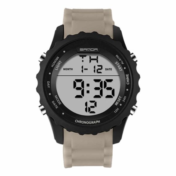 SANDA 369 Khaki SANDA 369 Digital Sports Running Military Casual Watch for Men