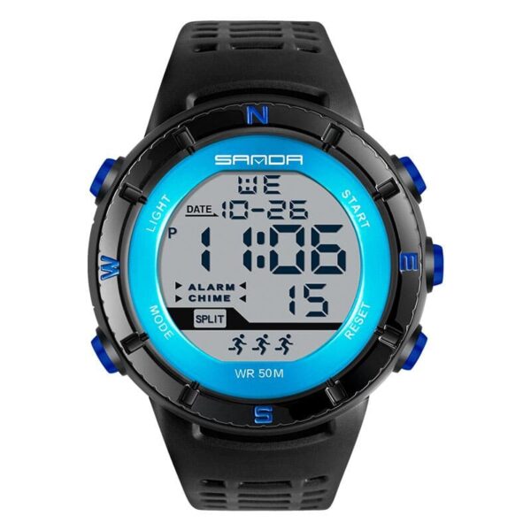 SANDA 386 Digital Sports Running Military 5 ATM Water Proof Watch for Men
