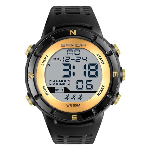 SANDA 386 Digital Sports Running Military 5 ATM Water Proof Watch for Men