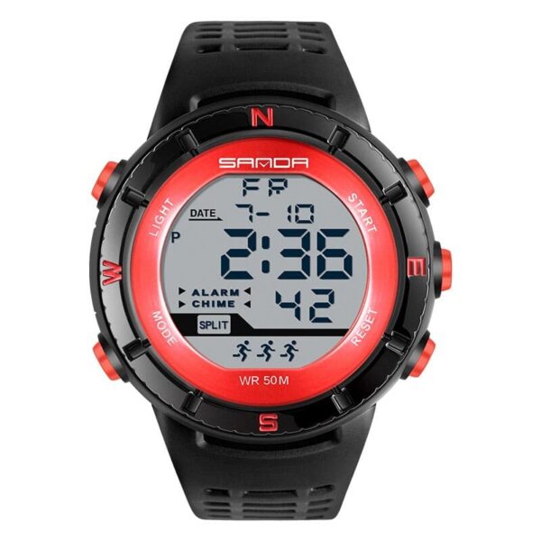 SANDA 386 Digital Sports Running Military 5 ATM Water Proof Watch for Men