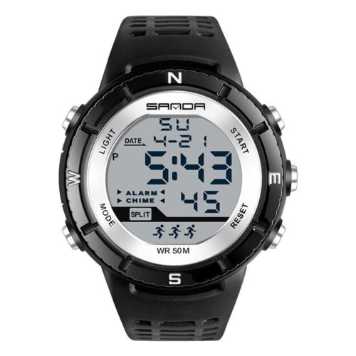 SANDA 386 Digital Sports Running Military 5 ATM Water Proof Watch for Men