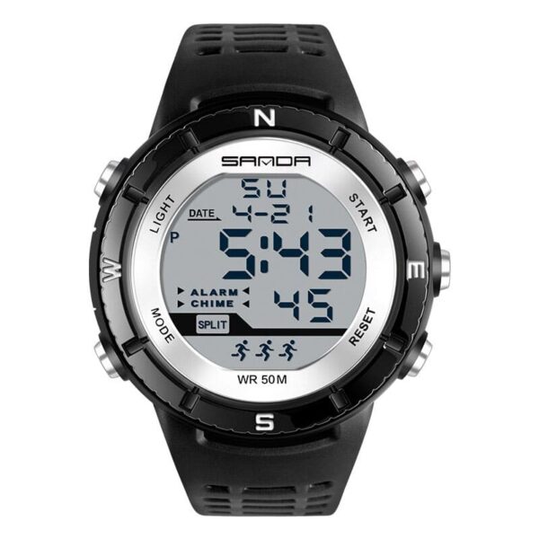 SANDA 386 Digital Sports Running Military 5 ATM Water Proof Watch for Men