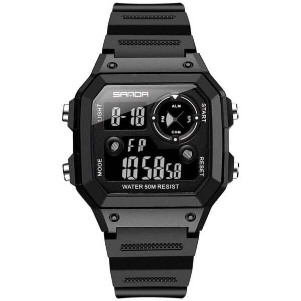 SANDA 418 Black SANDA 418 Digital Sport Classic Square Face Water Proof Men's Watch