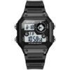 SANDA 418 Black White SANDA 418 Digital Sport Classic Square Face Water Proof Men's Watch