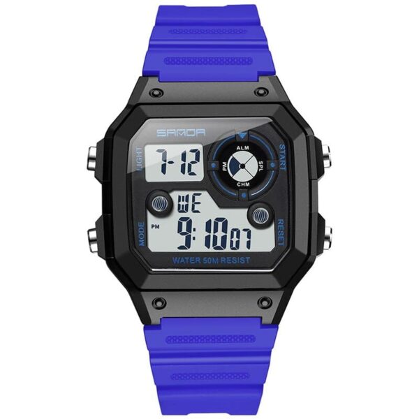 SANDA 418 Blue SANDA 418 Digital Sport Classic Square Face Water Proof Men's Watch