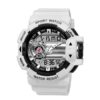 SANDA 599 White SANDA 599 Digital Analog Dual Time Outdoor Sports Military Watch for Men