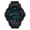 SANDA 6002 Digital Analog Dual Time Sports Military Water Proof Watch for Men