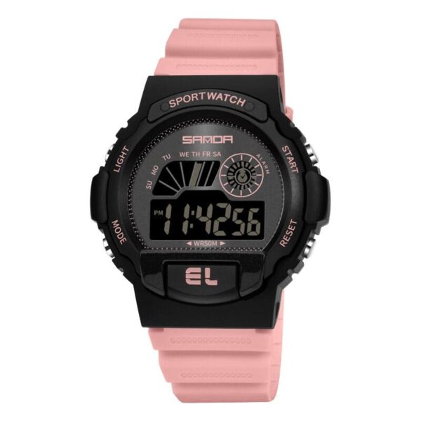 SANDA 6004 Black Pink SANDA 6004 Digital Sport Outdoor Casual Water Proof Watch for Men