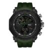 SANDA 6012 Army Green SANDA 6012 Digital Quartz Analog Dual Time Sports Army Water Proof Men's Watch
