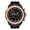 SANDA 6012 Black Rose SANDA 6012 Digital Quartz Analog Dual Time Sports Army Water Proof Men's Watch