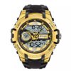 SANDA 6015 Dual Time Quartz Digital Water Proof Sport Watch for Men