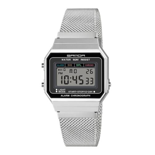 SANDA 6017 Digital Classic Square Face Casual Water Proof Watch for Men