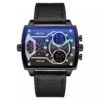 SANDA 6032 Black SANDA 6032 Quartz Analog Digital Dual Time Luxury Casual Watch for Men
